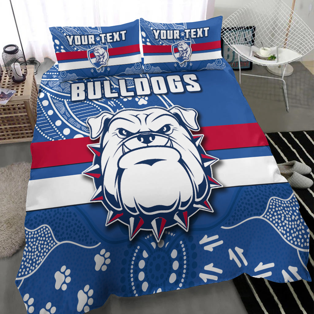 custom-personalised-bulldogs-football-bedding-set-scraggers-1877-aboriginal-dot-painting-newest-version
