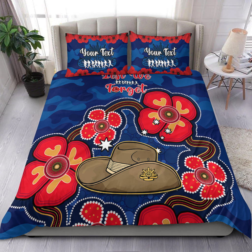 custom-personalised-australia-anzac-bedding-set-lest-we-forget-camouflage-mix-aboriginal-poppies-and-slouch-hat