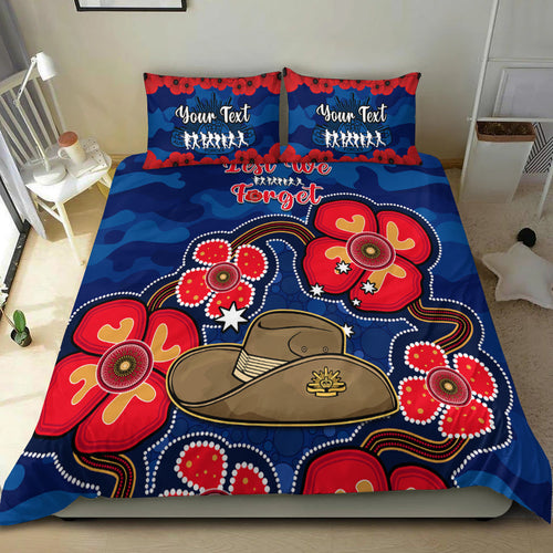 custom-personalised-australia-anzac-bedding-set-lest-we-forget-camouflage-mix-aboriginal-poppies-and-slouch-hat