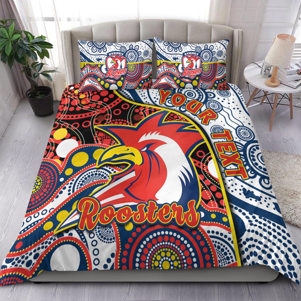 custom-personalised-roosters-rugby-bedding-set-easts-1908-aboriginal-artsy-premiers