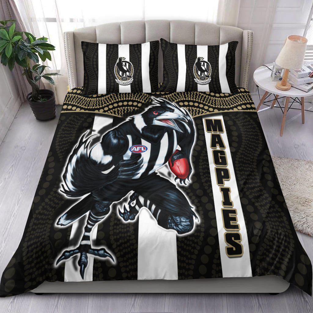 magpies-football-bedding-set-collingwood-1892-indigenous-sporty-style