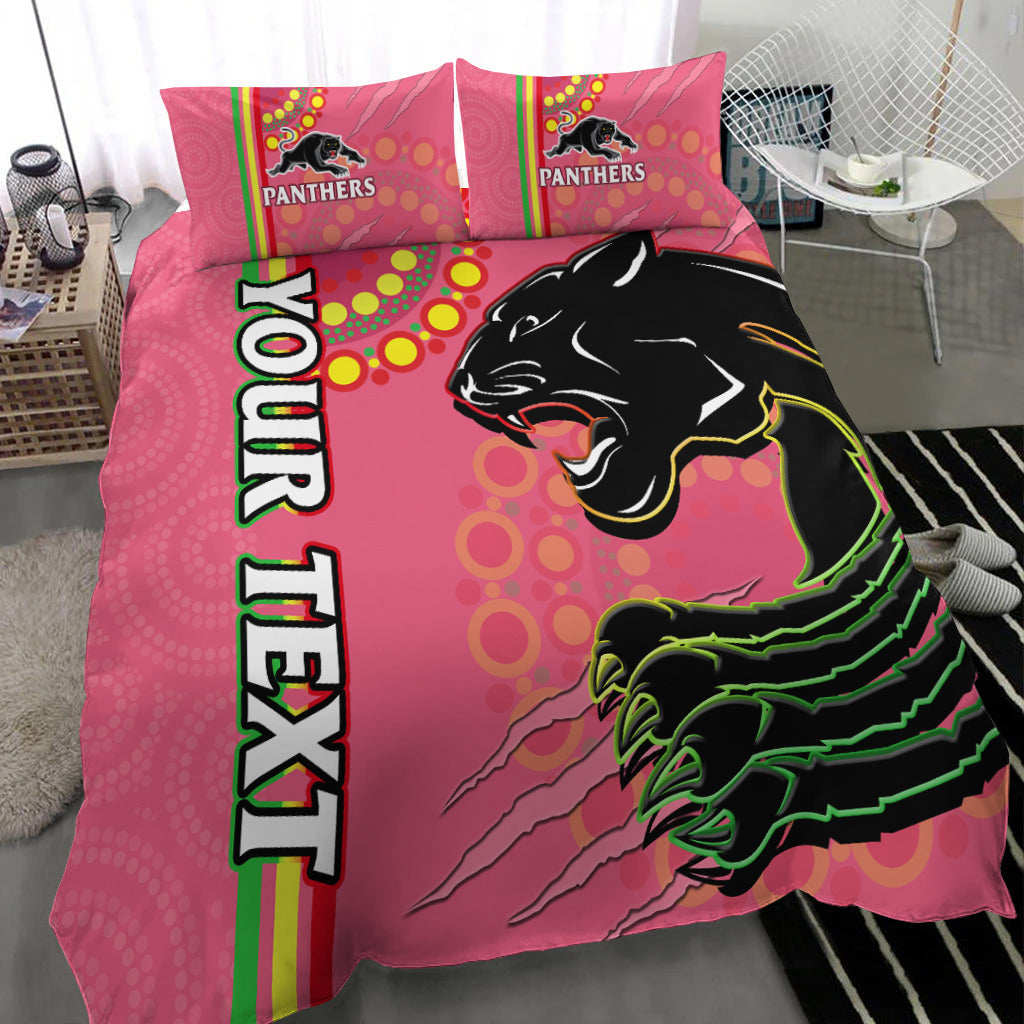 custom-personalised-panthers-rugby-bedding-set-the-mountain-men-aboriginal-art-dynamic-pink-version