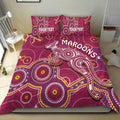 custom-personalised-maroons-rugby-bedding-set-kangaroo-indigenous-pattern-unique-version