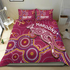 custom-personalised-maroons-rugby-bedding-set-kangaroo-indigenous-pattern-unique-version