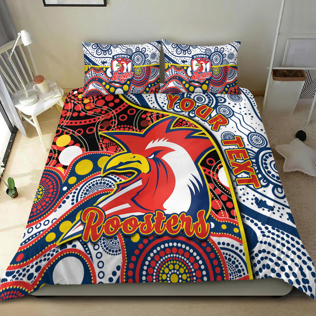 custom-personalised-roosters-rugby-bedding-set-easts-1908-aboriginal-artsy-premiers