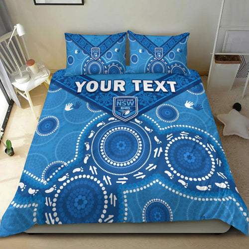 custom-personalised-nsw-blues-rugby-bedding-set-new-south-wales-aboriginal-dot-painting-unique-version
