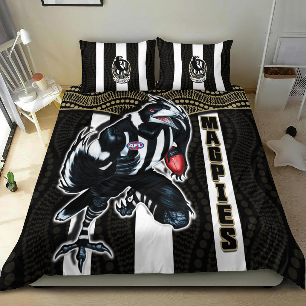 magpies-football-bedding-set-collingwood-1892-indigenous-sporty-style