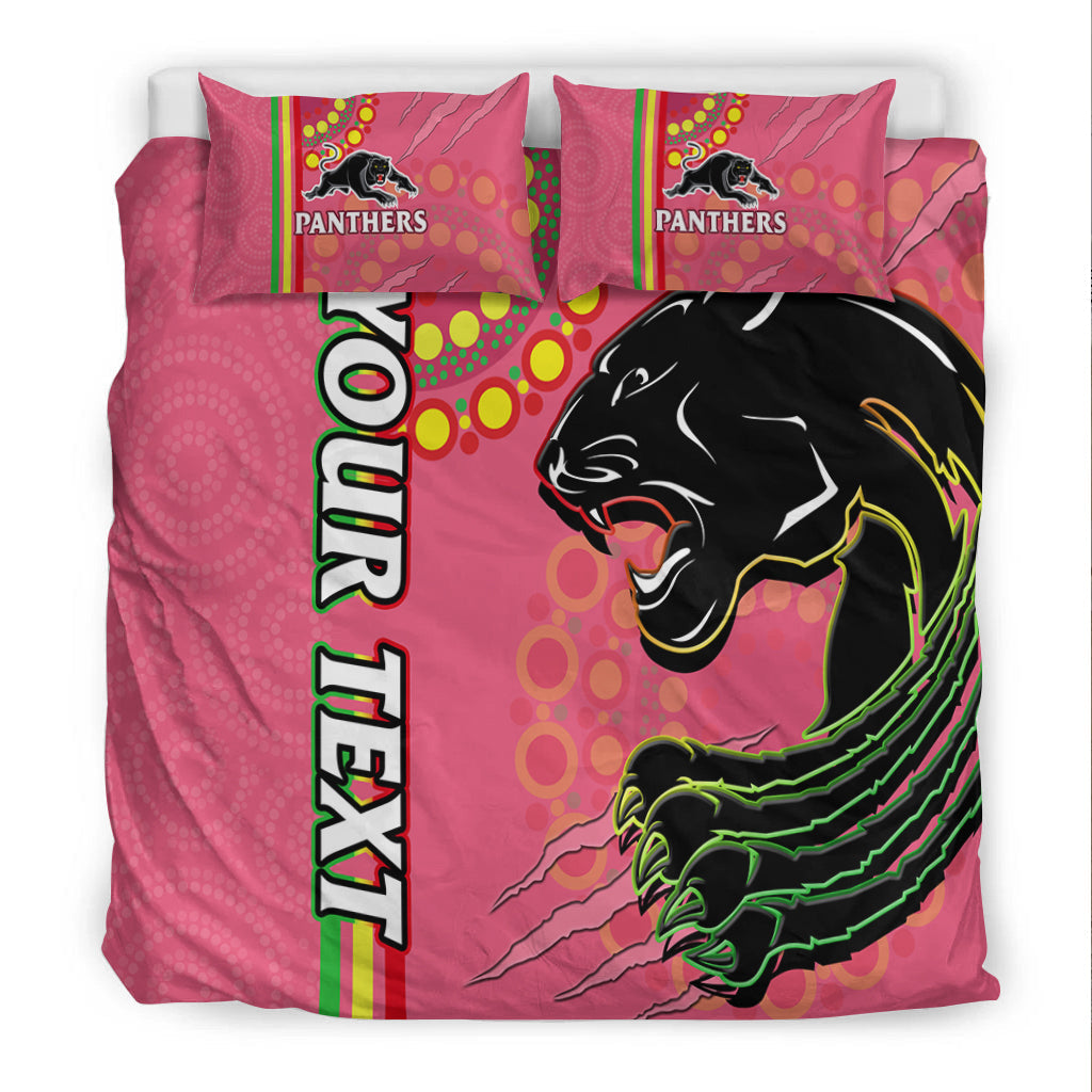 custom-personalised-panthers-rugby-bedding-set-the-mountain-men-aboriginal-art-dynamic-pink-version