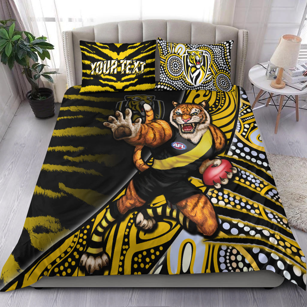 custom-personalised-richmond-football-bedding-set-aboriginal-go-the-tigers-mascot
