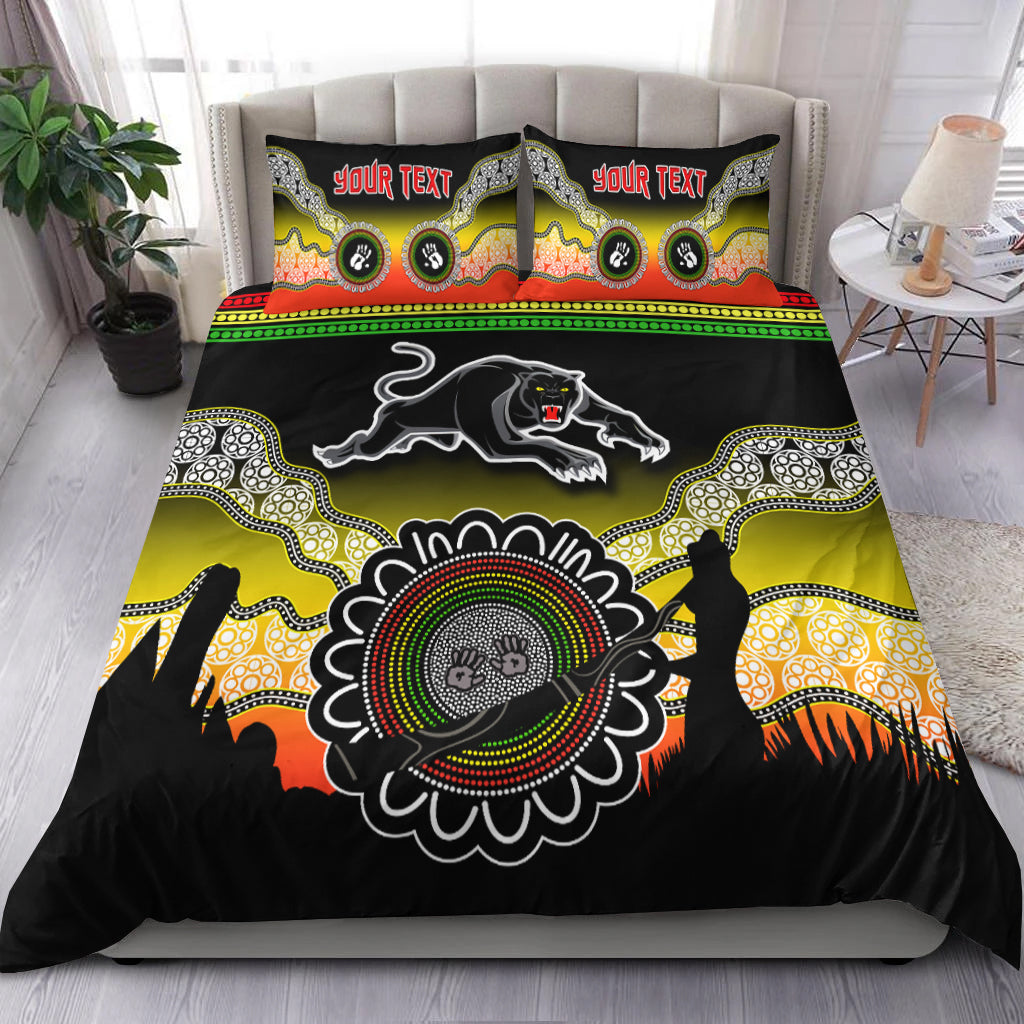 custom-personalised-panthers-bedding-set-go-the-mighty-penrith-aboriginal