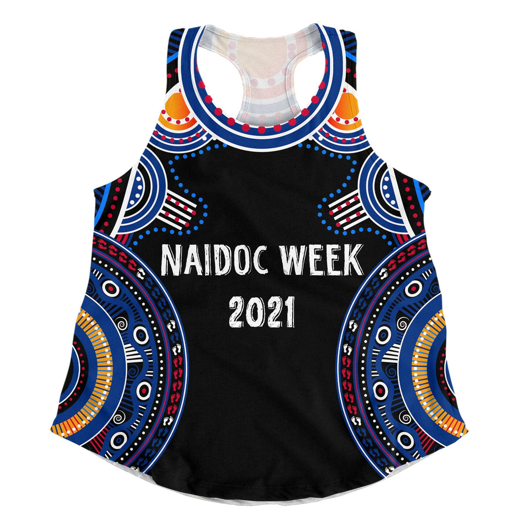 Australia Naidoc Week 2021 Women's Racerback Tank Black, Heal Country - Vibe Hoodie