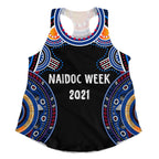 Australia Naidoc Week 2021 Women's Racerback Tank Black, Heal Country - Vibe Hoodie