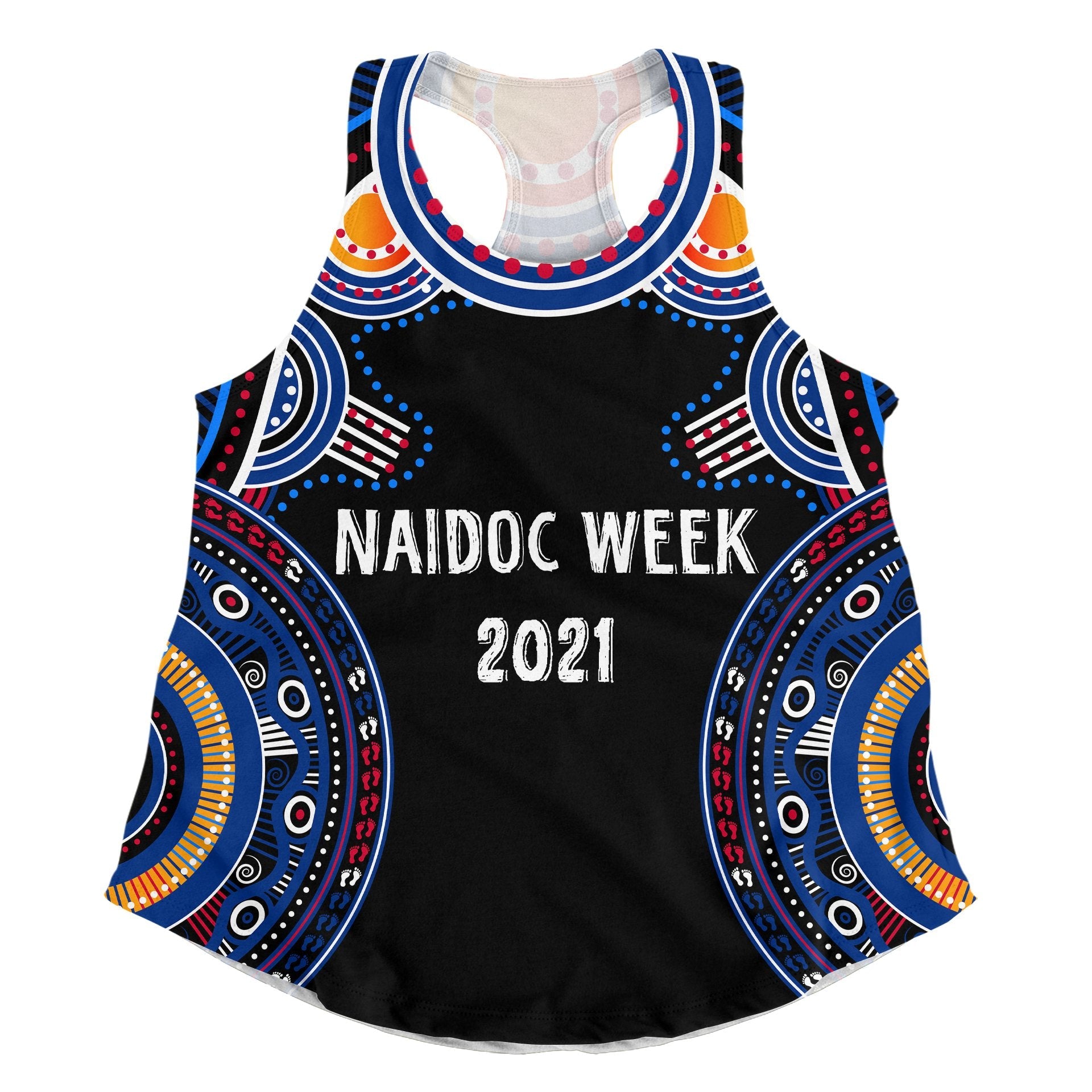 Australia Naidoc Week 2021 Women's Racerback Tank Black, Heal Country - Vibe Hoodie