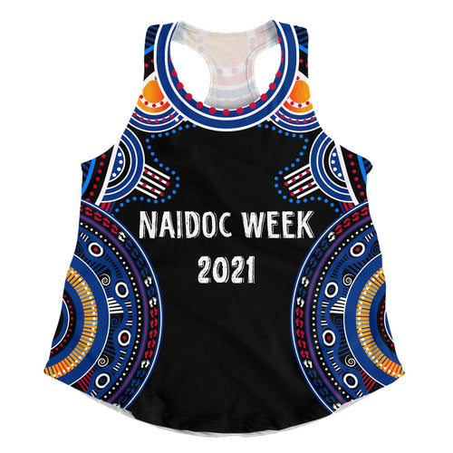 Australia Naidoc Week 2021 Women's Racerback Tank Black, Heal Country - Vibe Hoodie