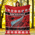 new-zealand-christmas-premium-blanket-paua-shell-silver-fern-meri-kirihimete