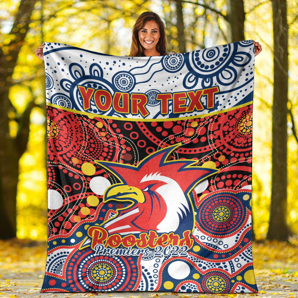custom-personalised-roosters-rugby-premium-blanket-easts-1908-aboriginal-artsy-premiers-ver01