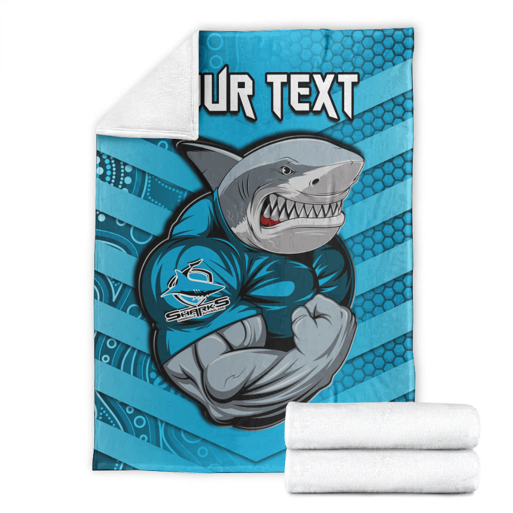 custom-personalised-sharks-rugby-premium-blanket-go-sharkies-aboriginal-sporty-version