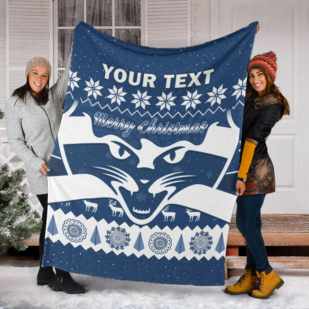custom-personalised-cats-football-christmas-premium-blanket-geelong-aboriginal-painting