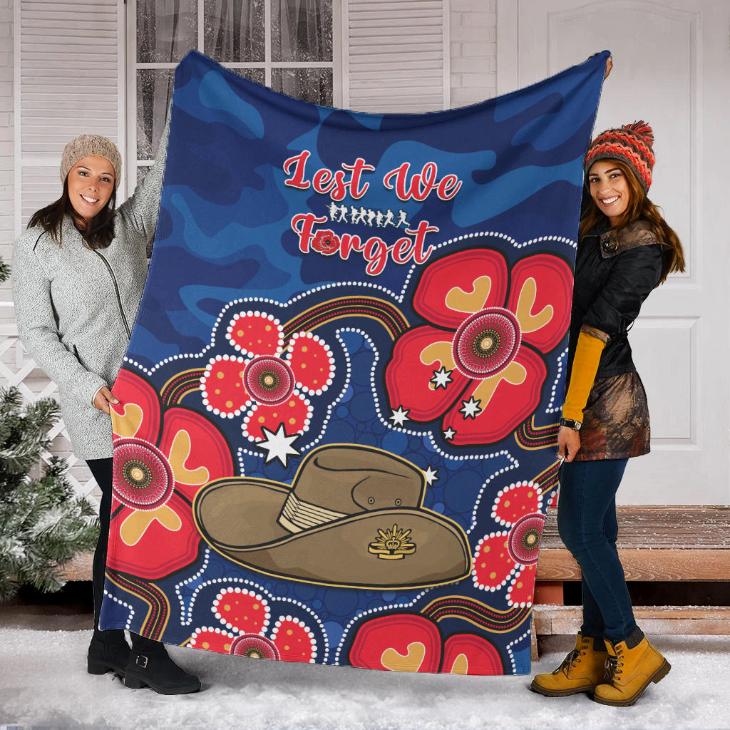 australia-anzac-premium-blanket-lest-we-forget-camouflage-mix-aboriginal-poppies-and-slouch-hat