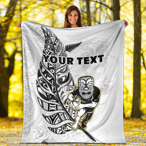 custom-personalised-new-zealand-silver-fern-rugby-premium-blanket-all-black-maori-version-white