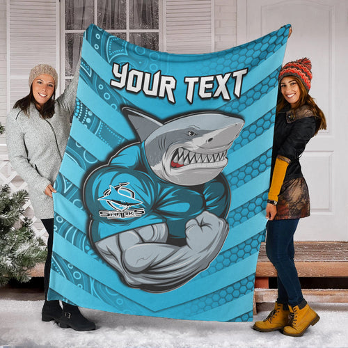 custom-personalised-sharks-rugby-premium-blanket-go-sharkies-aboriginal-sporty-version