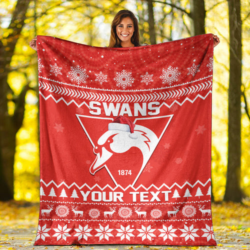 custom-personalised-swans-football-christmas-premium-blanket-sydney-indigenous-merry-xmas