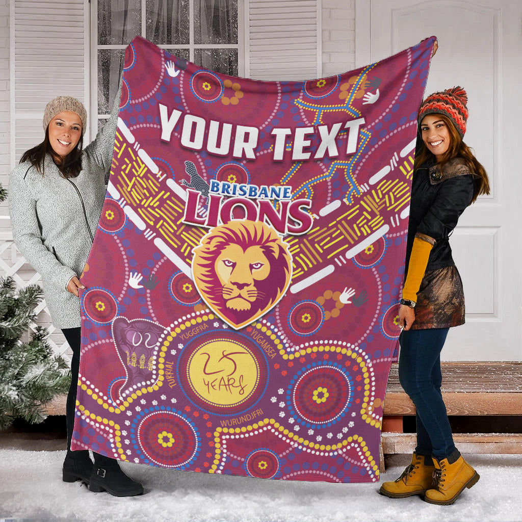 custom-personalised-brisbane-football-permium-blanket-indigenous-pattern-go-lions-unique-version