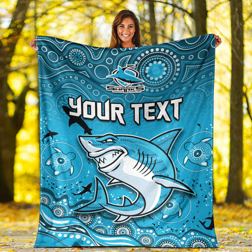 custom-personalised-sharks-rugby-premium-blanket-go-sharkies-aboriginal-special-version