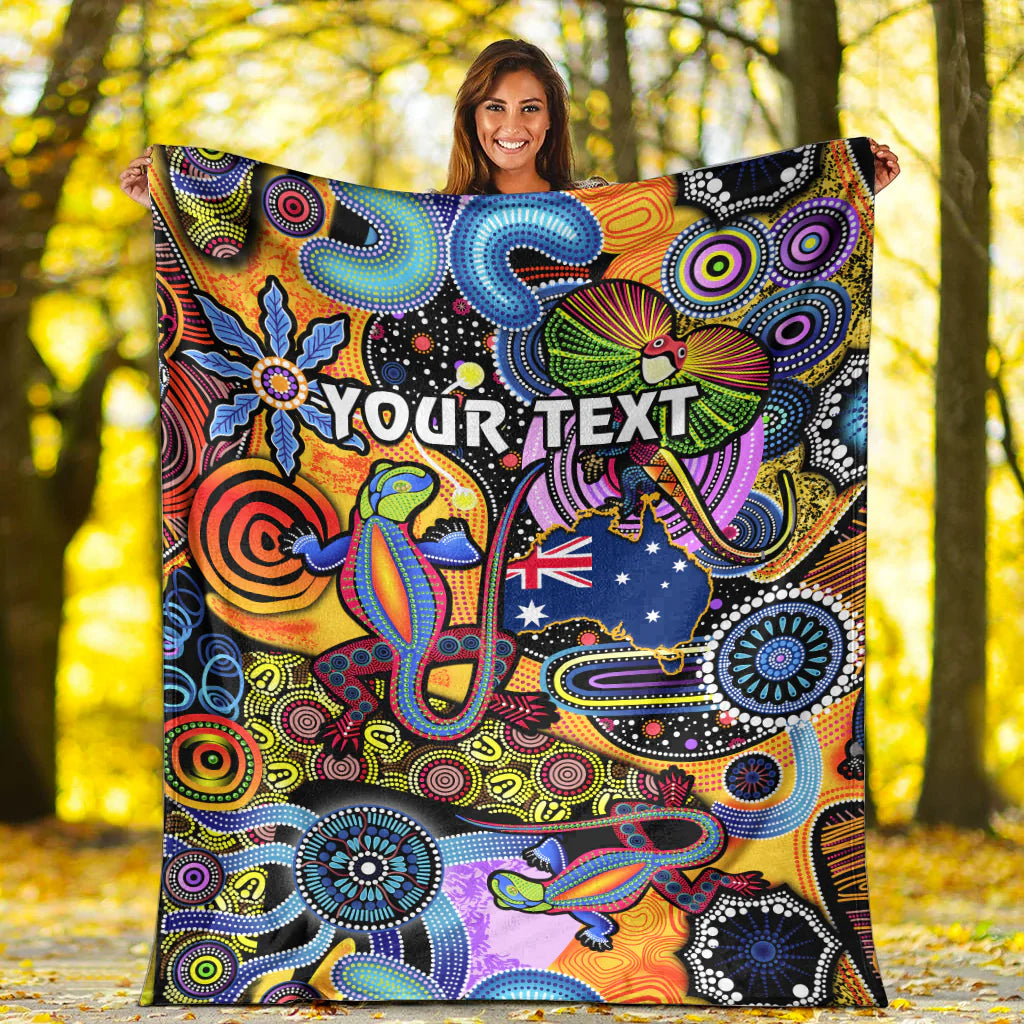 custom-personalised-australia-premium-blanket-indigenous-animal-artsy