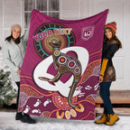 custom-personalised-maroons-rugby-premium-blanket-queensland-kangaroo-aboriginal-dot-paintings