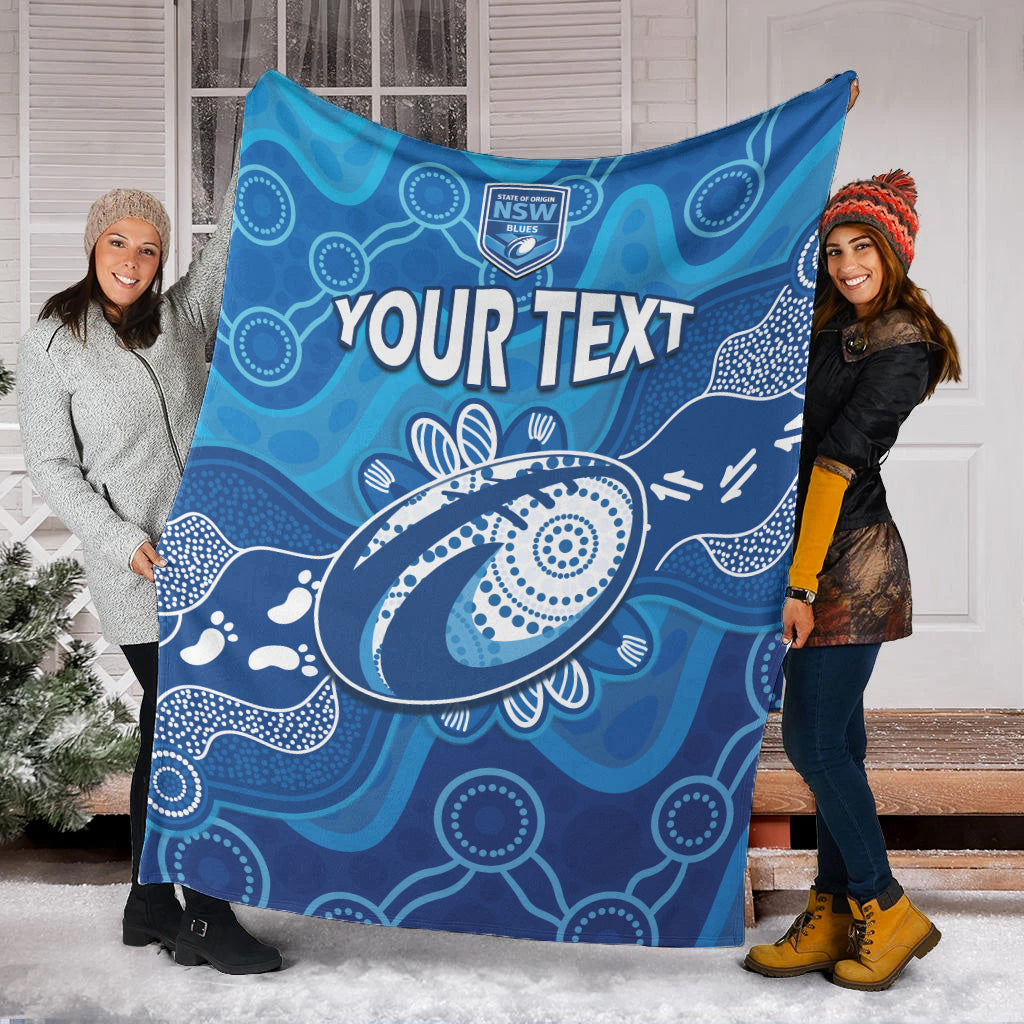 custom-personalised-nsw-blues-premium-blanket-new-south-wales-aboriginal-art
