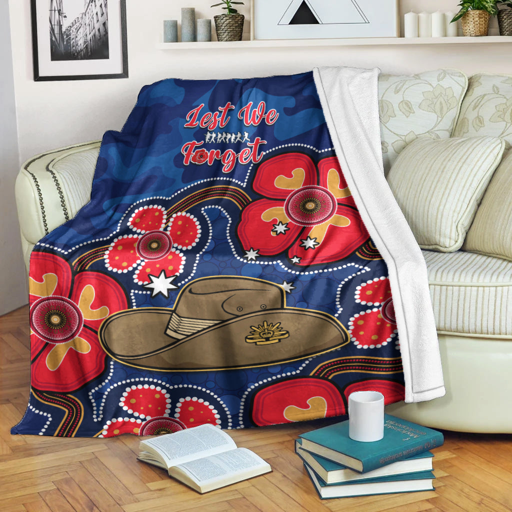 australia-anzac-premium-blanket-lest-we-forget-camouflage-mix-aboriginal-poppies-and-slouch-hat