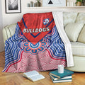 bulldogs-football-premium-blanket-western-doggies-aboriginal-art-ver01