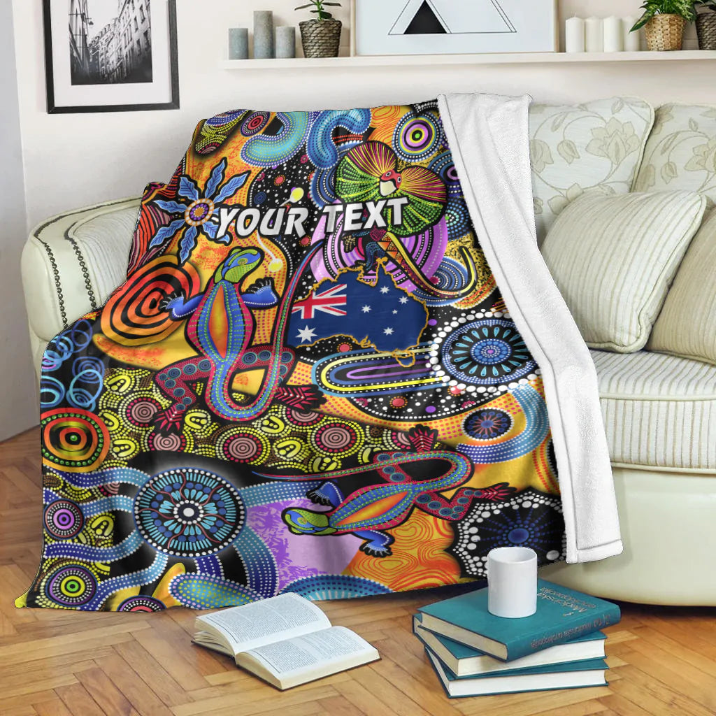 custom-personalised-australia-premium-blanket-indigenous-animal-artsy