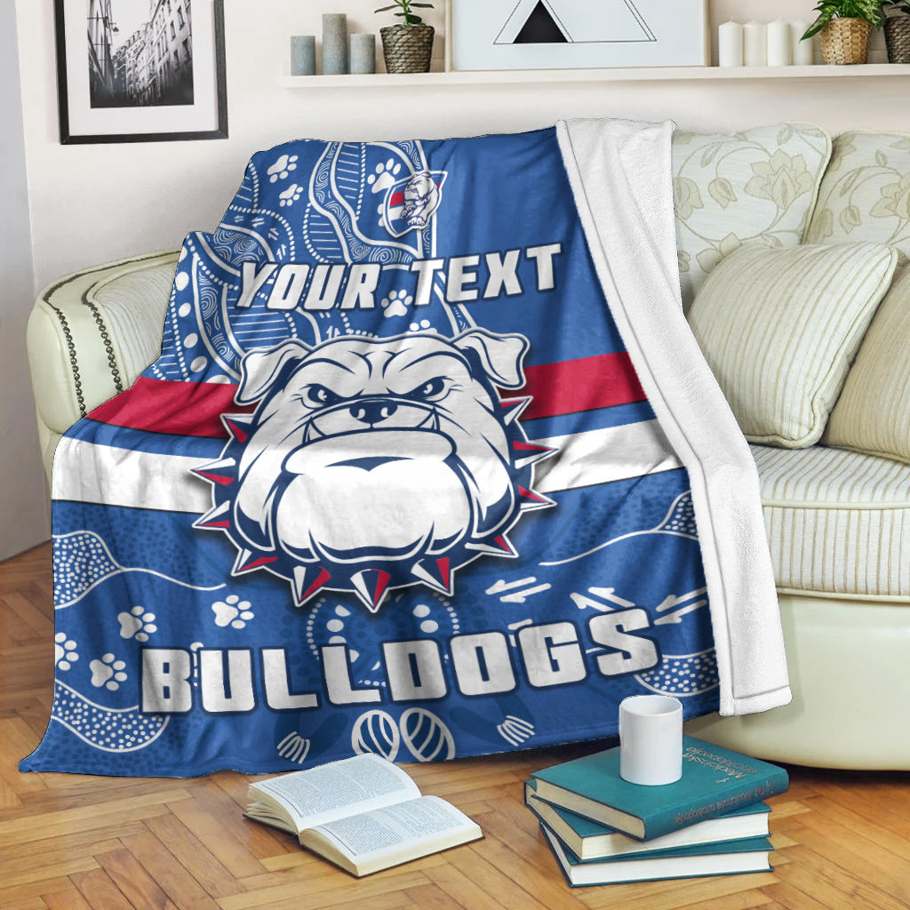 custom-personalised-bulldogs-football-premium-blanket-scraggers-1877-aboriginal-dot-painting-newest-version