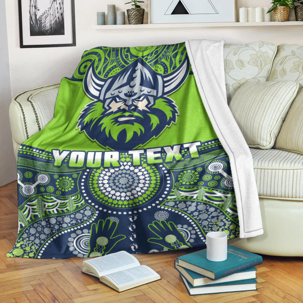 custom-personalised-raiders-rugby-premium-blanket-aboriginal-pattern