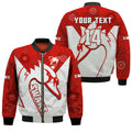 (Custom Text And Number) Sydney Football Bomber Jacket Swans 1874 Dot Painting Artsy LT14