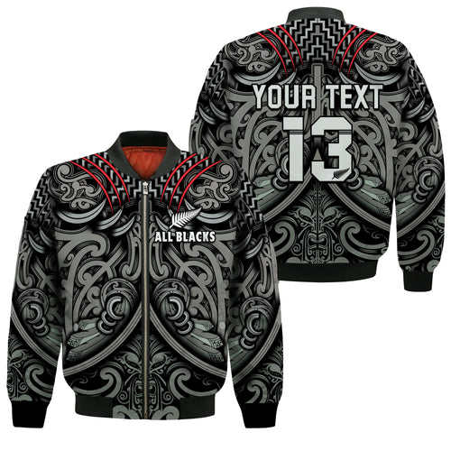 custom-text-and-number-new-zealand-silver-fern-rugby-bomber-jacket-all-black-nz-maori-pattern