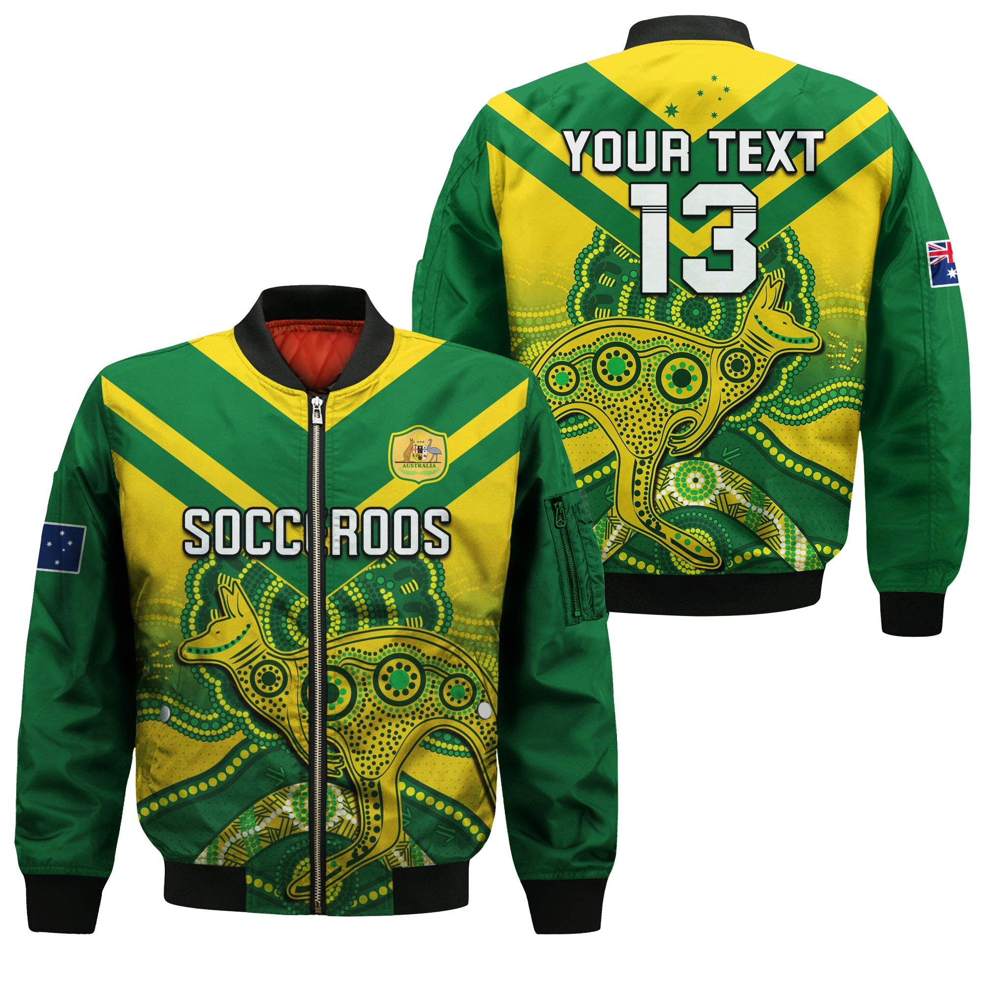 custom-text-and-number-australia-soccer-bomber-jacket-champions-aboriginal-kangaroos-world-cup-football-socceroos
