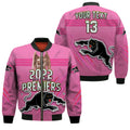 custom-text-and-number-panthers-proud-bomber-jacket-back-to-back-premiers-2022-version-pink