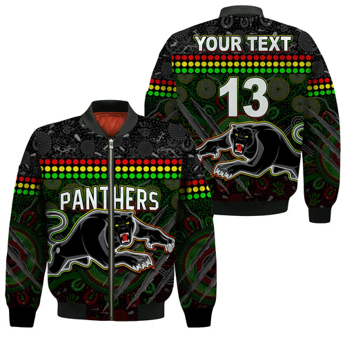 custom-text-and-number-panthers-bomber-jacket-premiers-2022-aboriginal