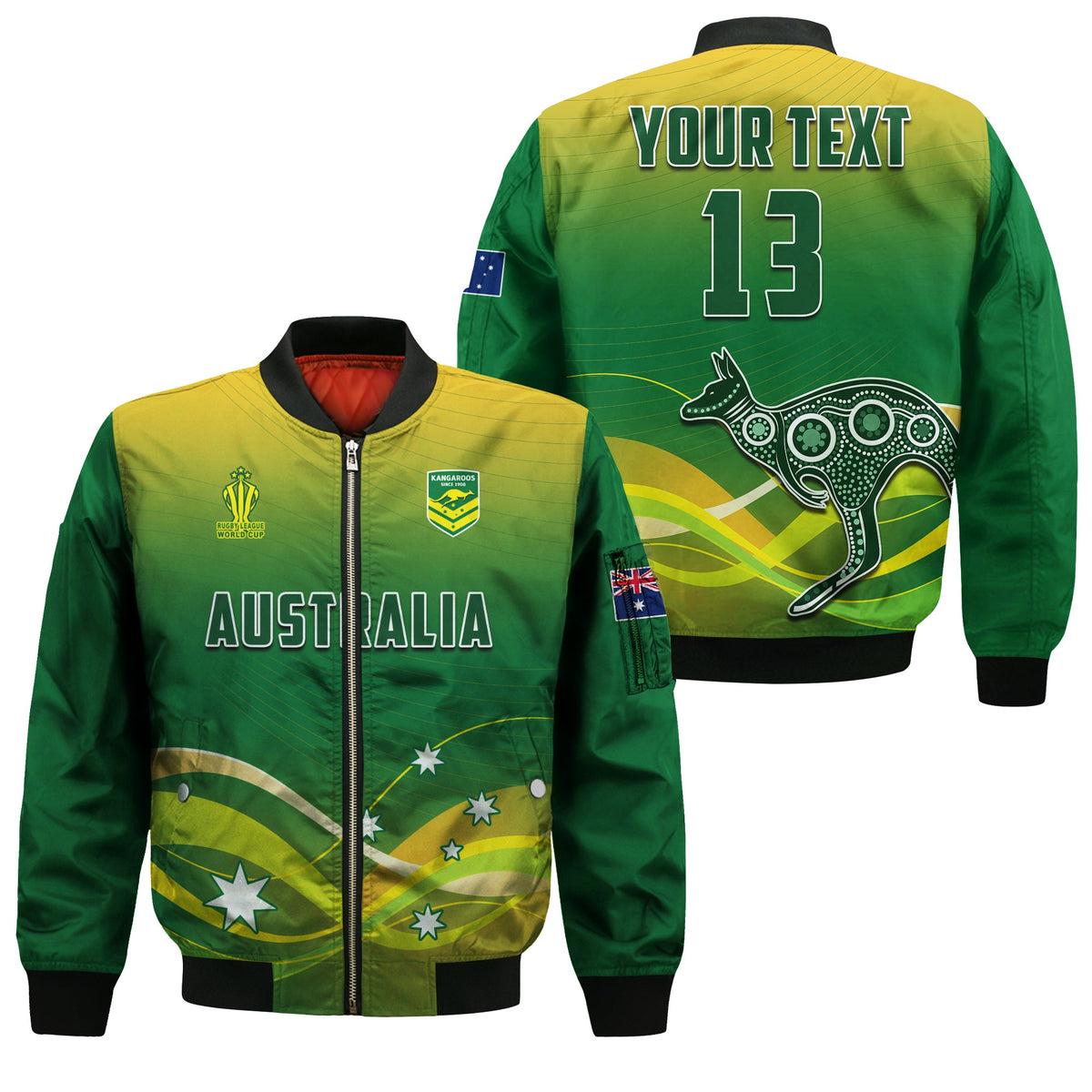 custom-text-and-number-australia-rugby-bomber-jacket-champions-rlwc-kangaroos-world-cup-rugby