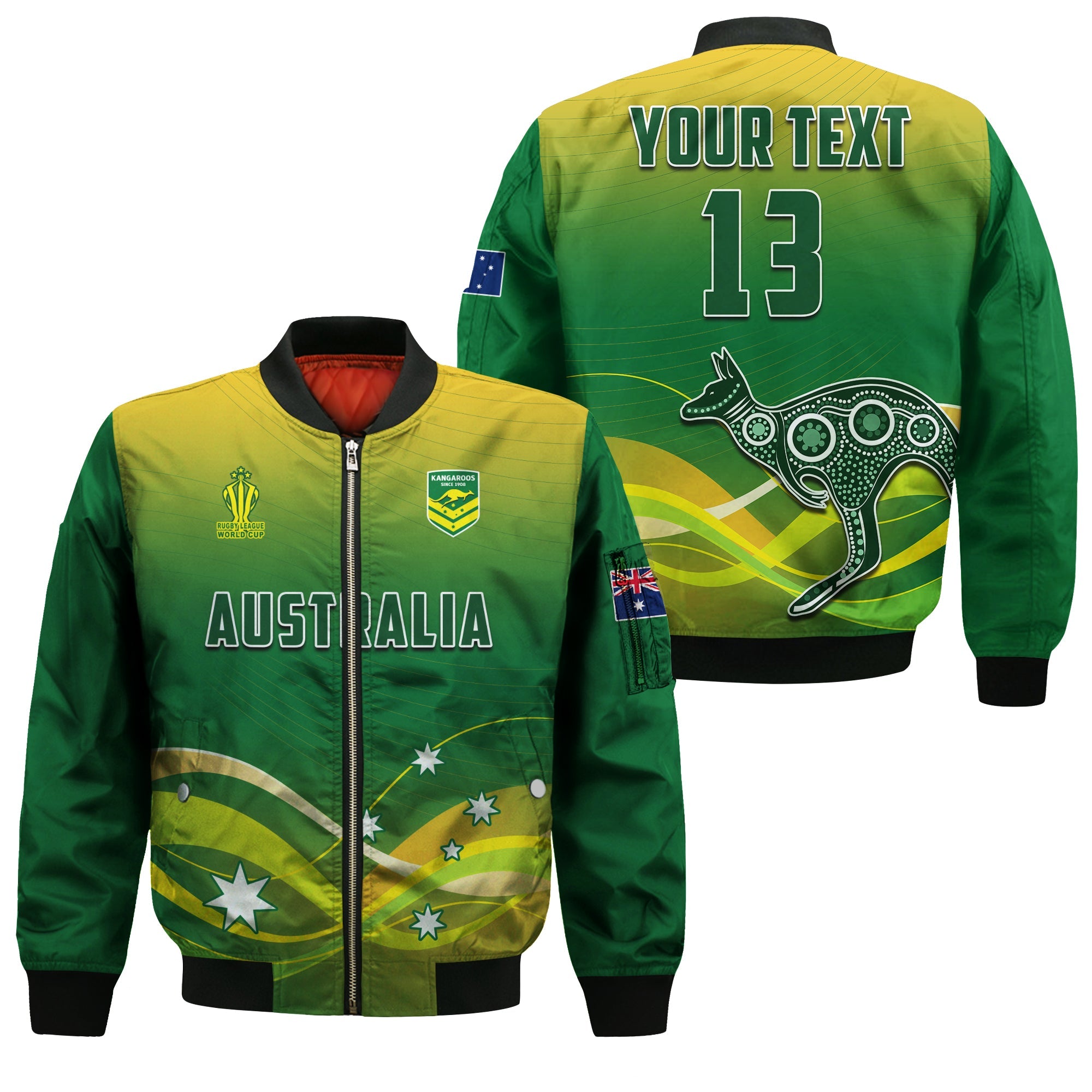 custom-text-and-number-australia-rugby-bomber-jacket-champions-rlwc-kangaroos-world-cup-rugby