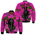 custom-text-and-number-panthers-bomber-jacket-aboriginal-with-lizard