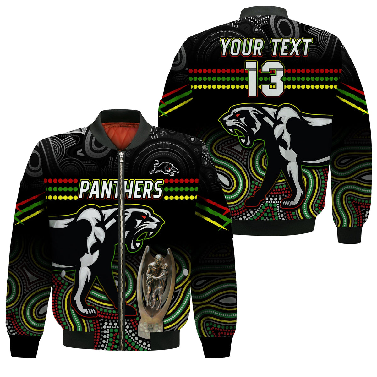 custom-text-and-number-panthers-rugby-bomber-jacket-premiers-2022-back-to-back-champions