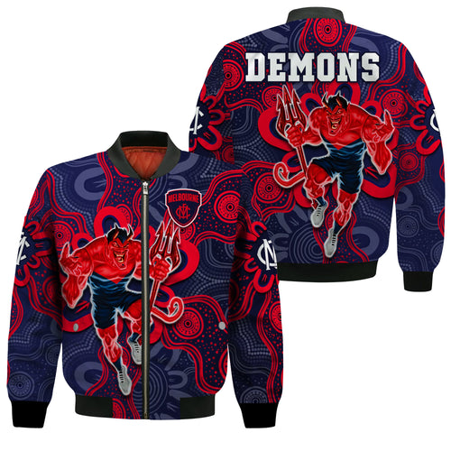 demons-football-2022-bomber-jacket-australian-aboriginal-dot-painting