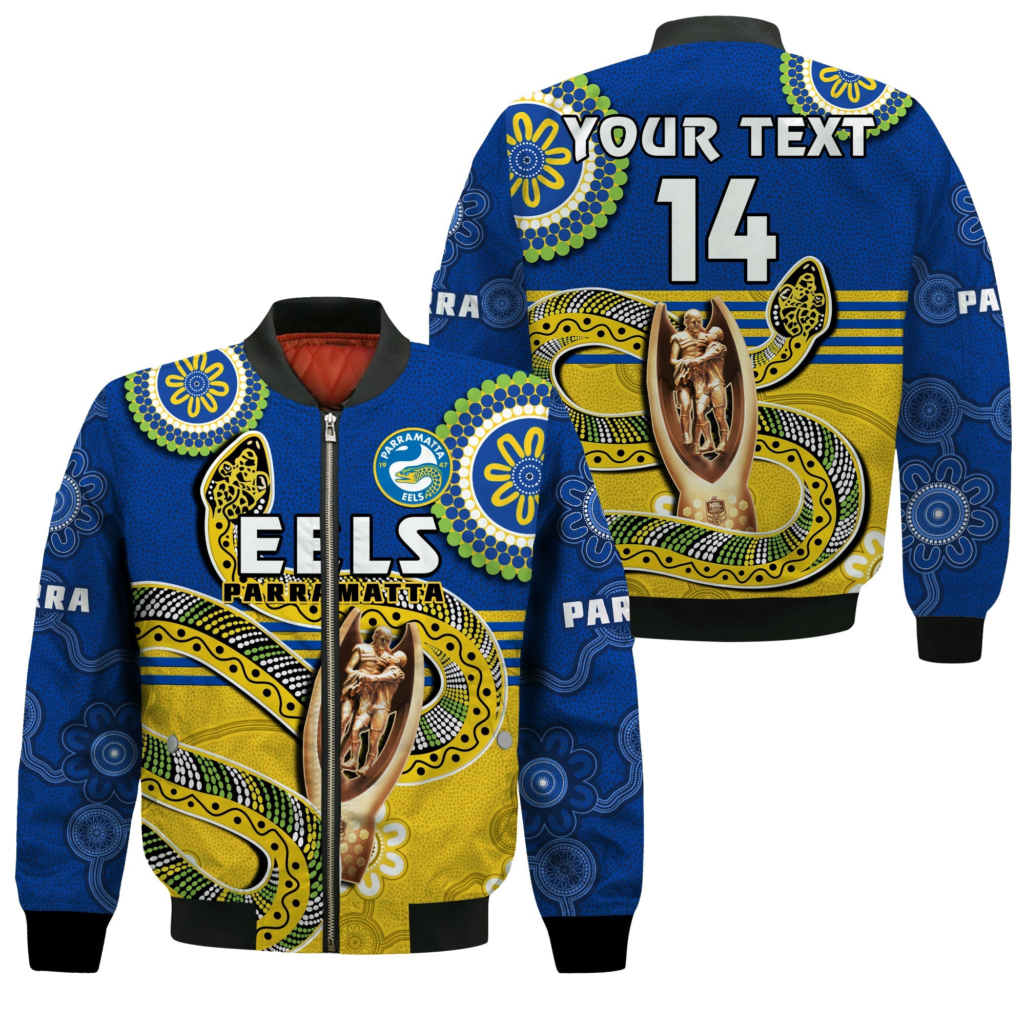 custom-text-and-number-eels-rugby-bomber-jacket-parra-2022-indigenous-proud-premiers