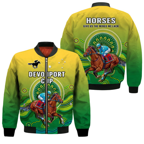 australia-devonport-cup-2023-bomber-jacket-horse-racing-indigenous-art