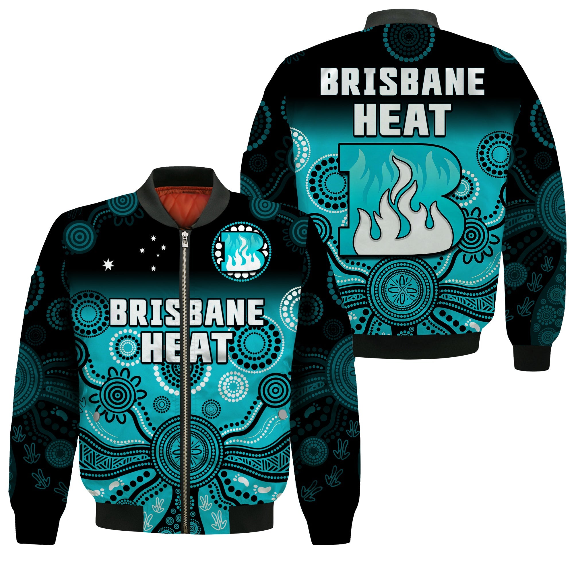 brisbane-heat-bomber-jacket-gradient-aboriginal-dot-painting