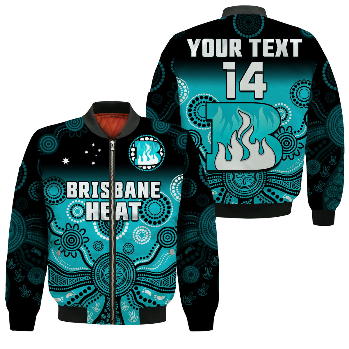 custom-text-and-number-brisbane-heat-bomber-jacket-gradient-aboriginal-dot-painting